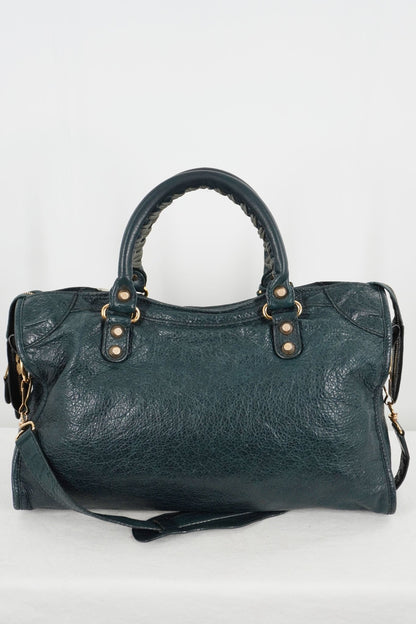 F/W 2015 Balenciaga City Bag Vert Pinede Giant 12 Gold - Jade Vintage