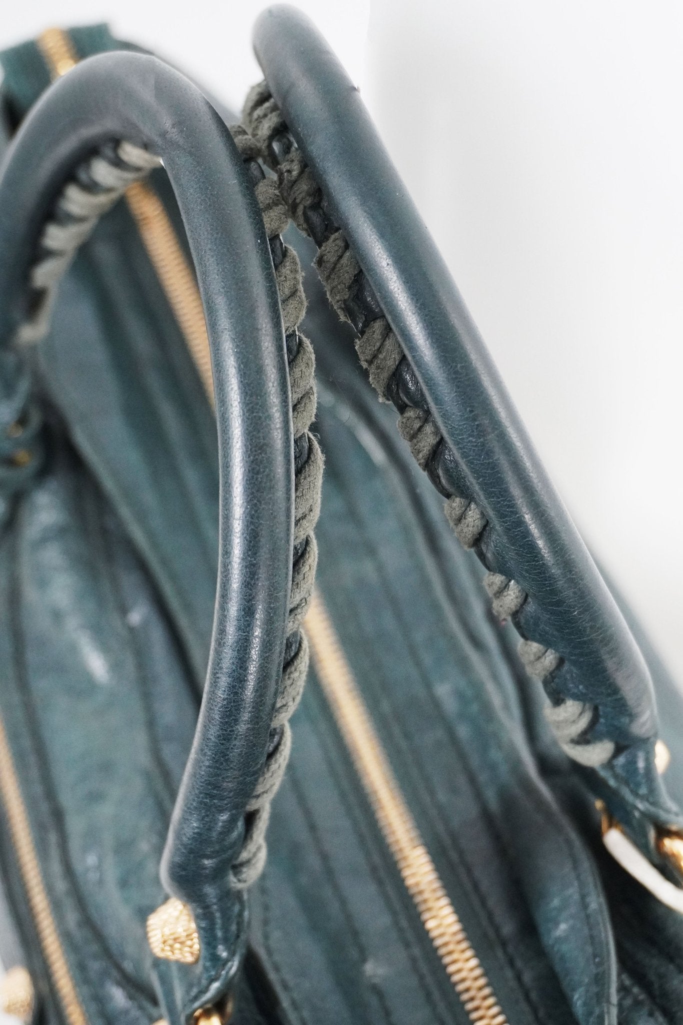 F/W 2015 Balenciaga City Bag Vert Pinede Giant 12 Gold - Jade Vintage