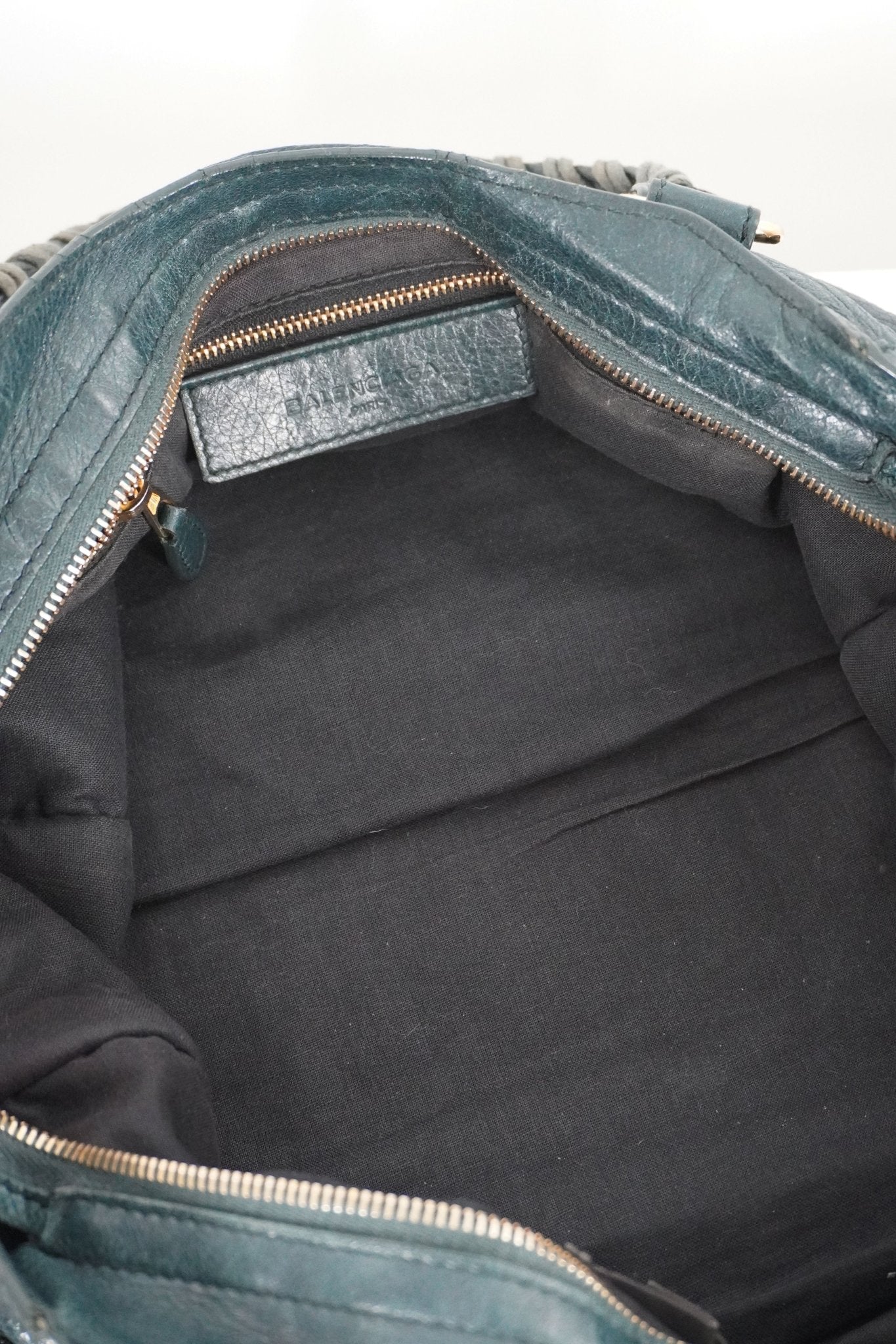F/W 2015 Balenciaga City Bag Vert Pinede Giant 12 Gold - Jade Vintage