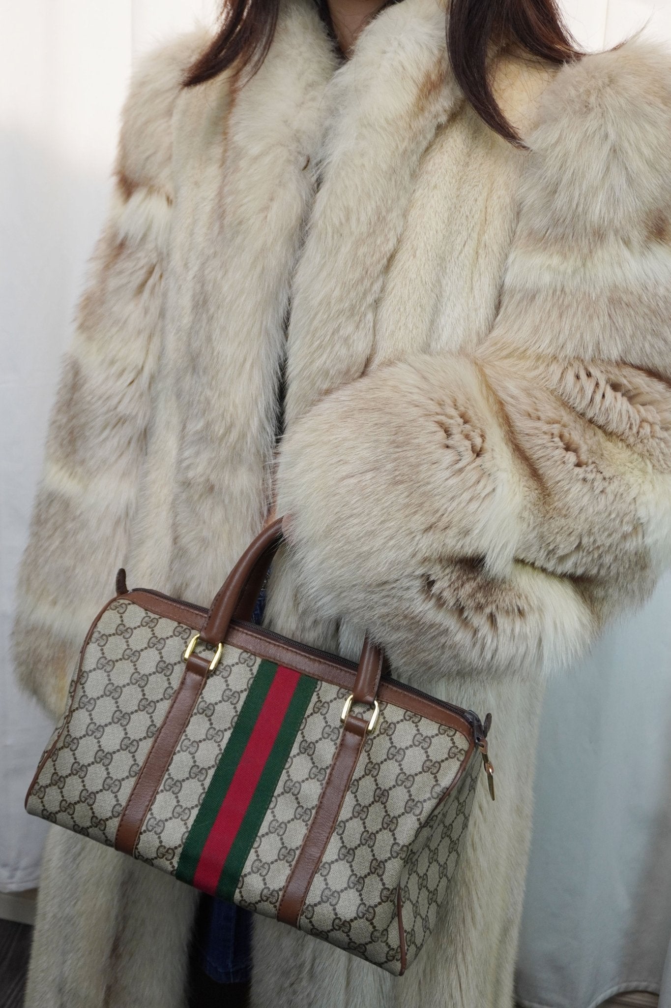 Gucci Monogram Boston Bag - Jade Vintage
