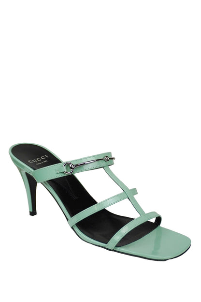 Gucci Teal Sandal Heels / 37.5 - Jade Vintage