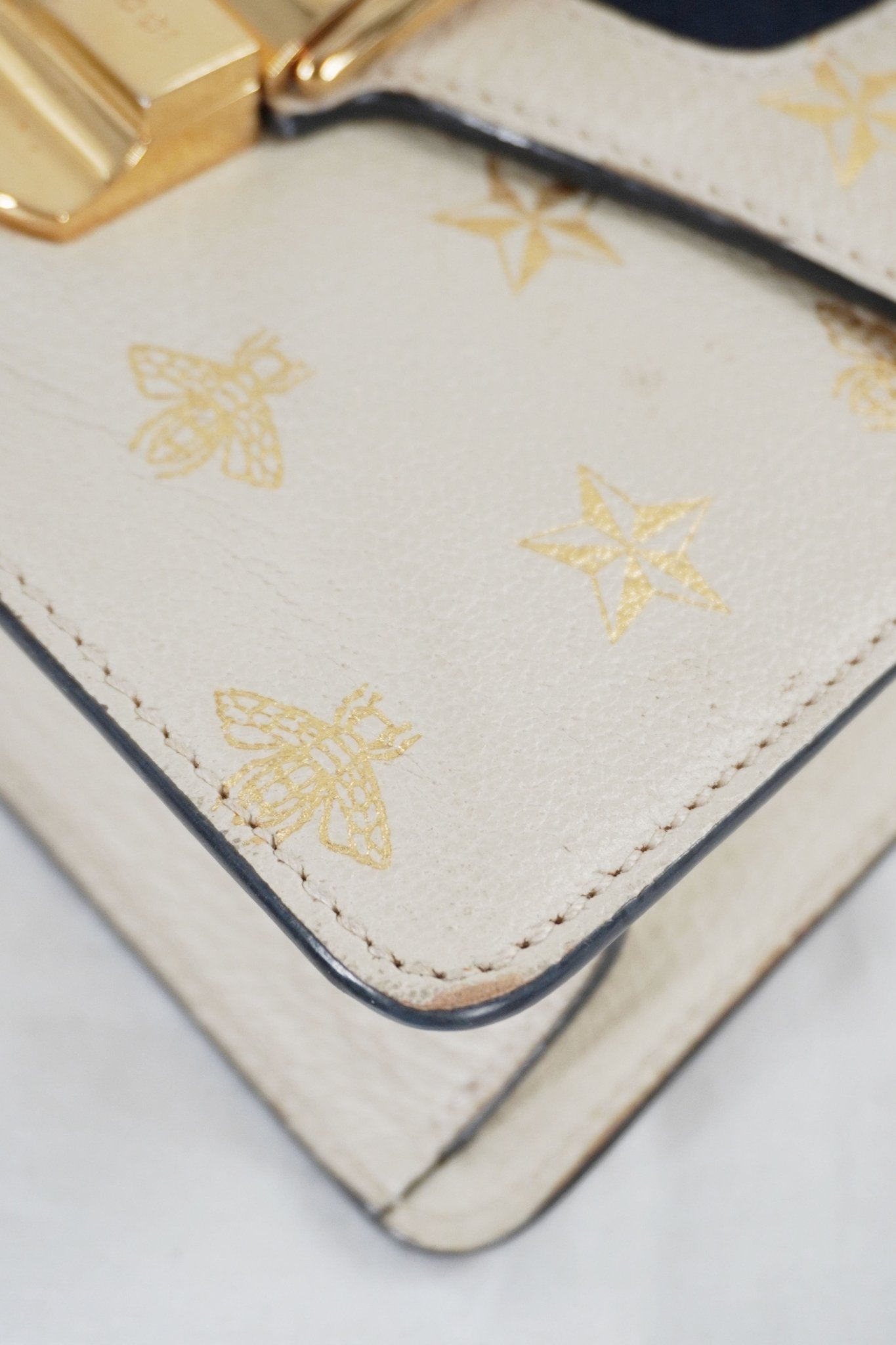 Gucci Web Mini Sylvie Bee Star Shoulder Bag - Jade Vintage