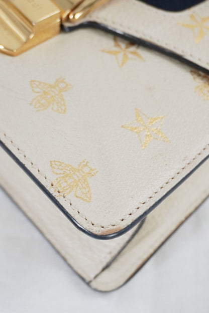 Gucci Web Mini Sylvie Bee Star Shoulder Bag - Jade Vintage