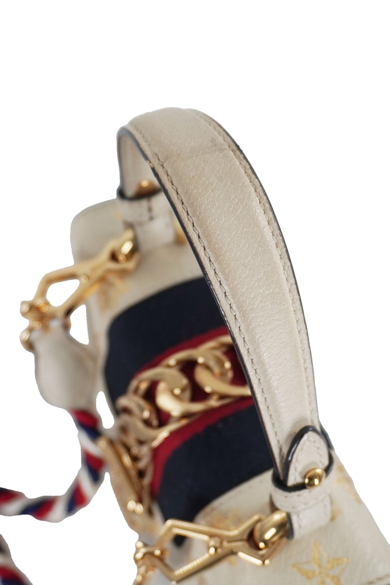 Gucci Web Mini Sylvie Bee Star Shoulder Bag - Jade Vintage