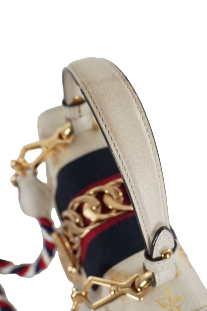 Gucci Web Mini Sylvie Bee Star Shoulder Bag - Jade Vintage