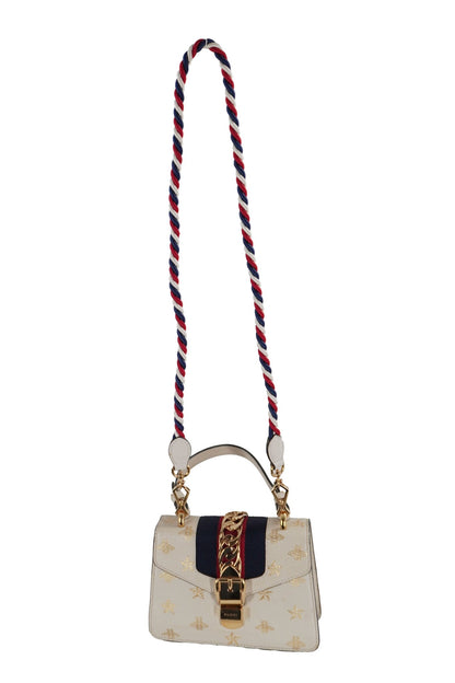 Gucci Web Mini Sylvie Bee Star Shoulder Bag - Jade Vintage