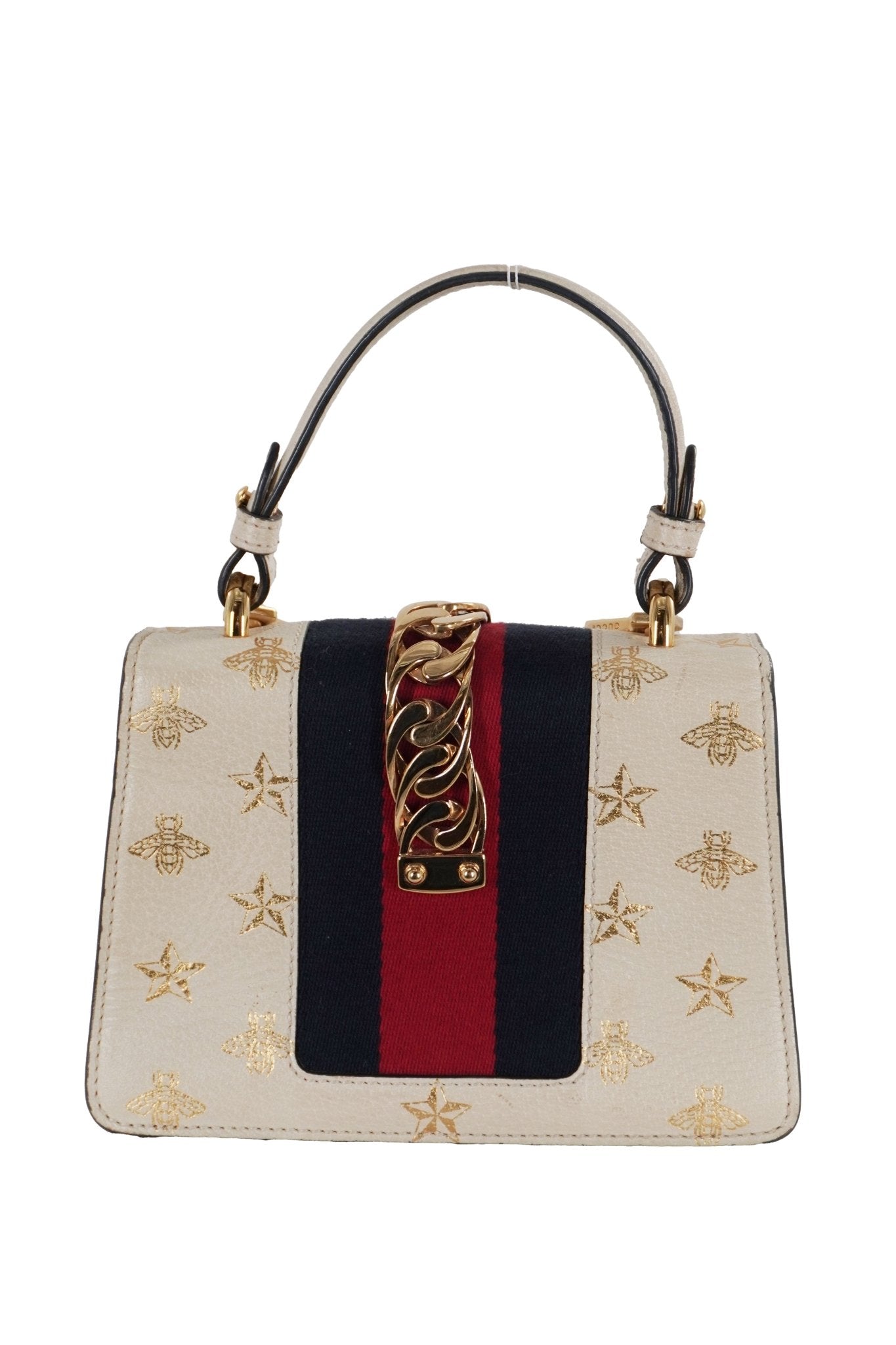 Gucci Web Mini Sylvie Bee Star Shoulder Bag - Jade Vintage