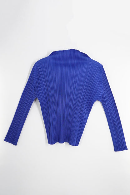 Issey Miyake Pleats Please Blue Top - Jade Vintage