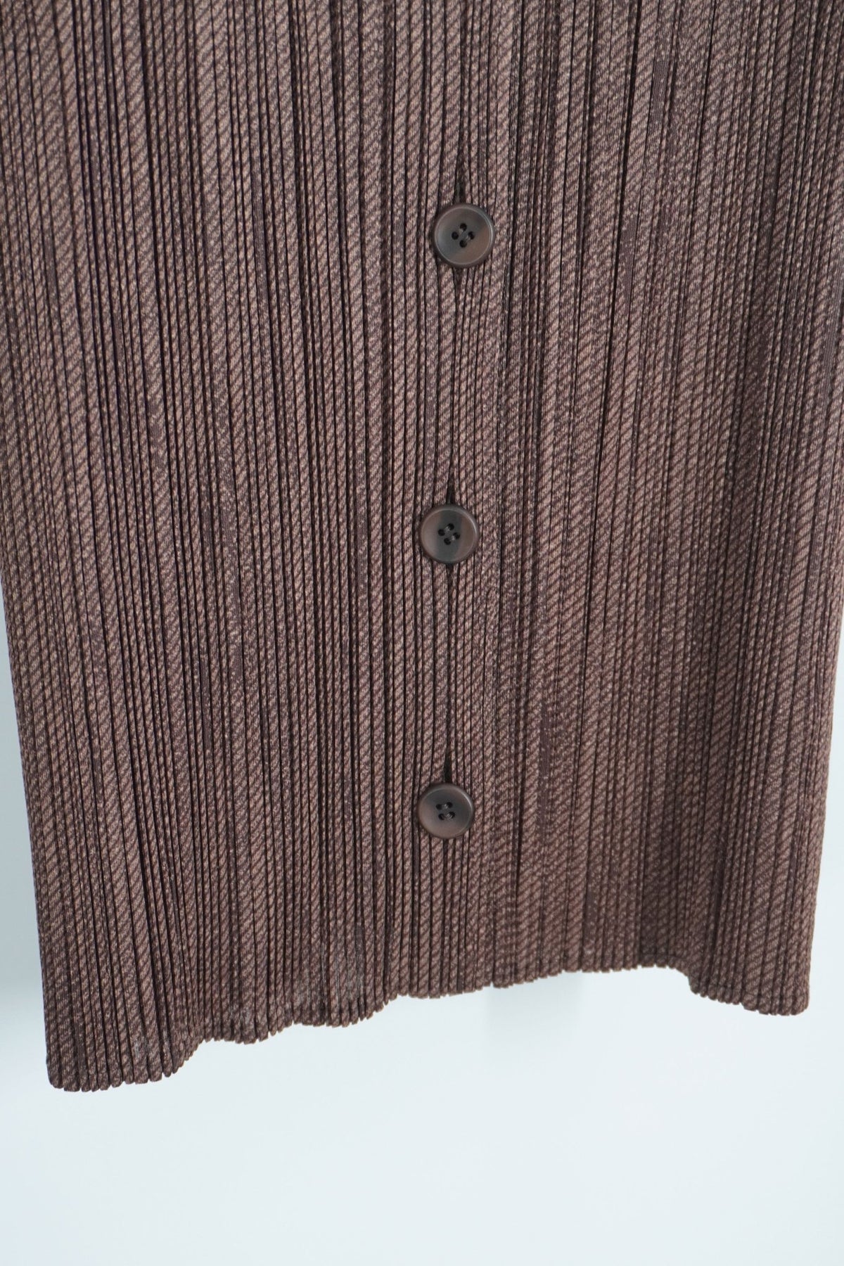 Issey Miyake Pleats Please Brown Cardigan Top - Jade Vintage