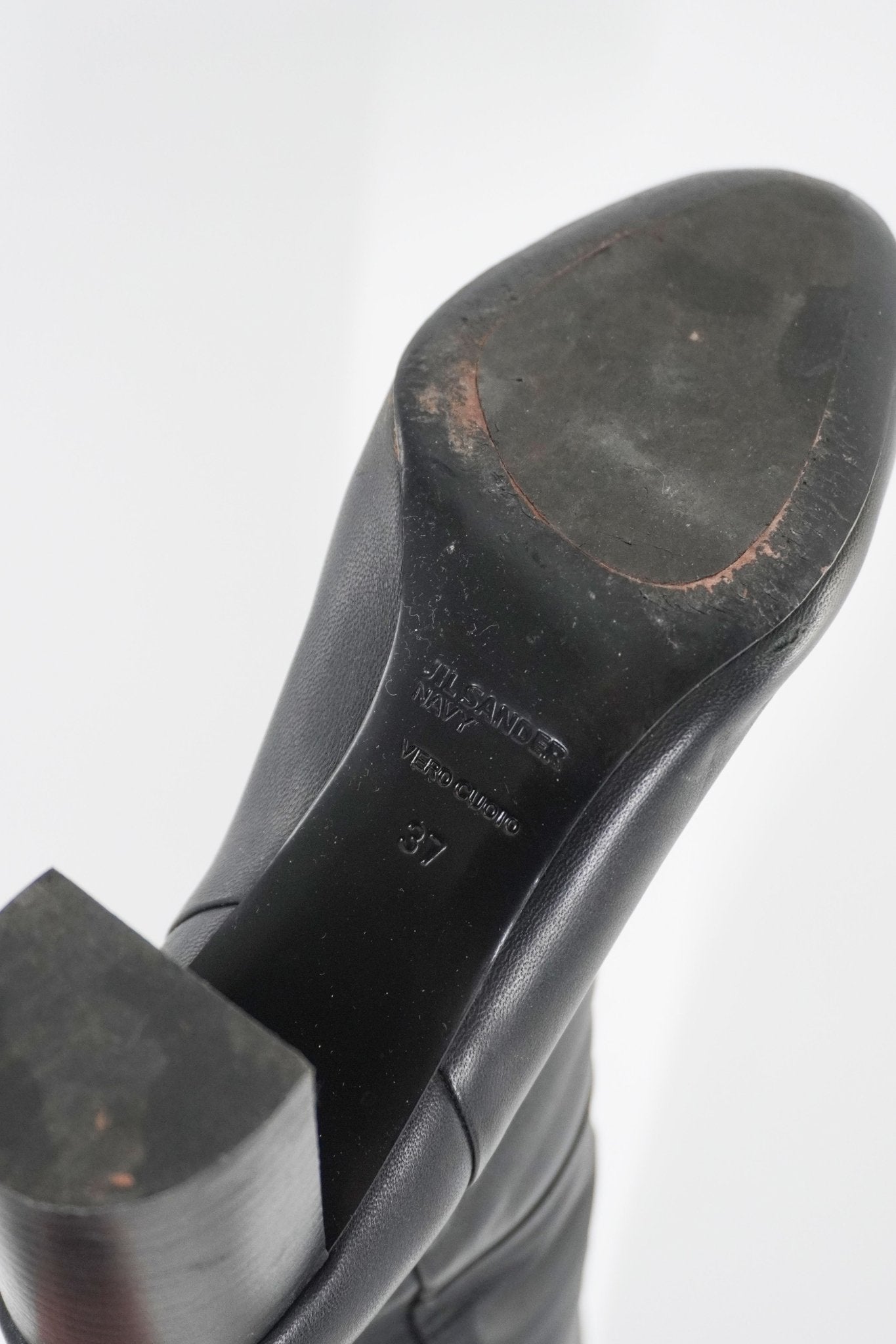 Jil Sander Navy Tall Boots / 37 - Jade Vintage