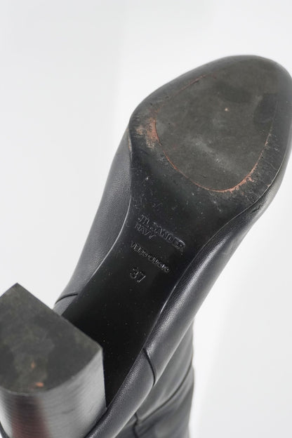 Jil Sander Navy Tall Boots / 37 - Jade Vintage