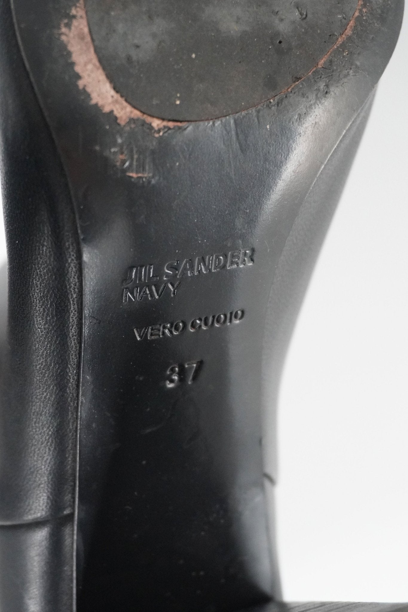 Jil Sander Navy Tall Boots / 37 - Jade Vintage