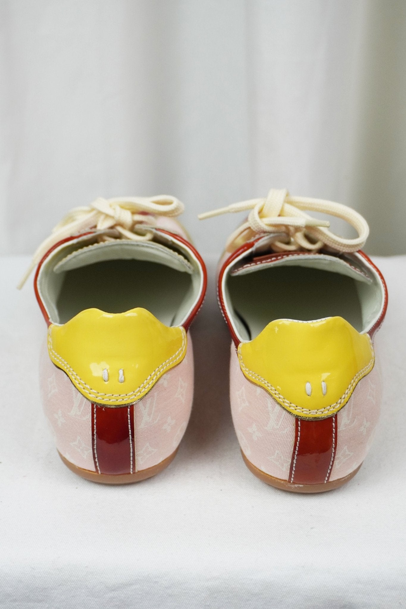 Louis Vuitton Pink Red Monogram Sneakers / 38 1/2 - Jade Vintage
