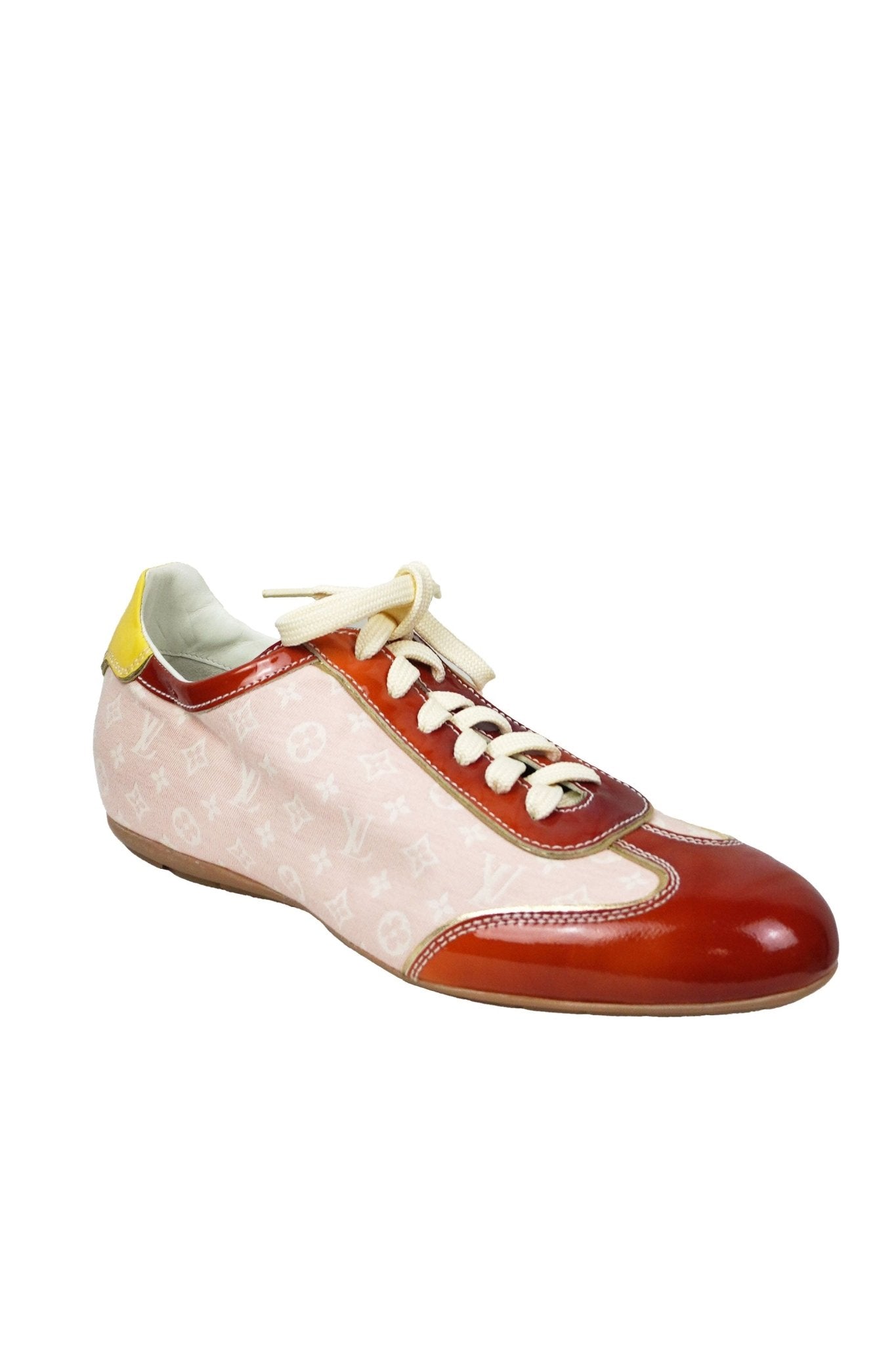 Louis Vuitton Pink Red Monogram Sneakers / 38 1/2 - Jade Vintage