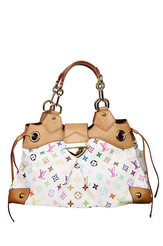Louis Vuitton White Multicolour Monogram Canvas Ursula Bag - Jade Vintage