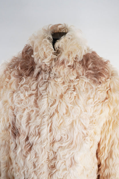 Mongolian Lamb Fur Coat / Small - Jade Vintage