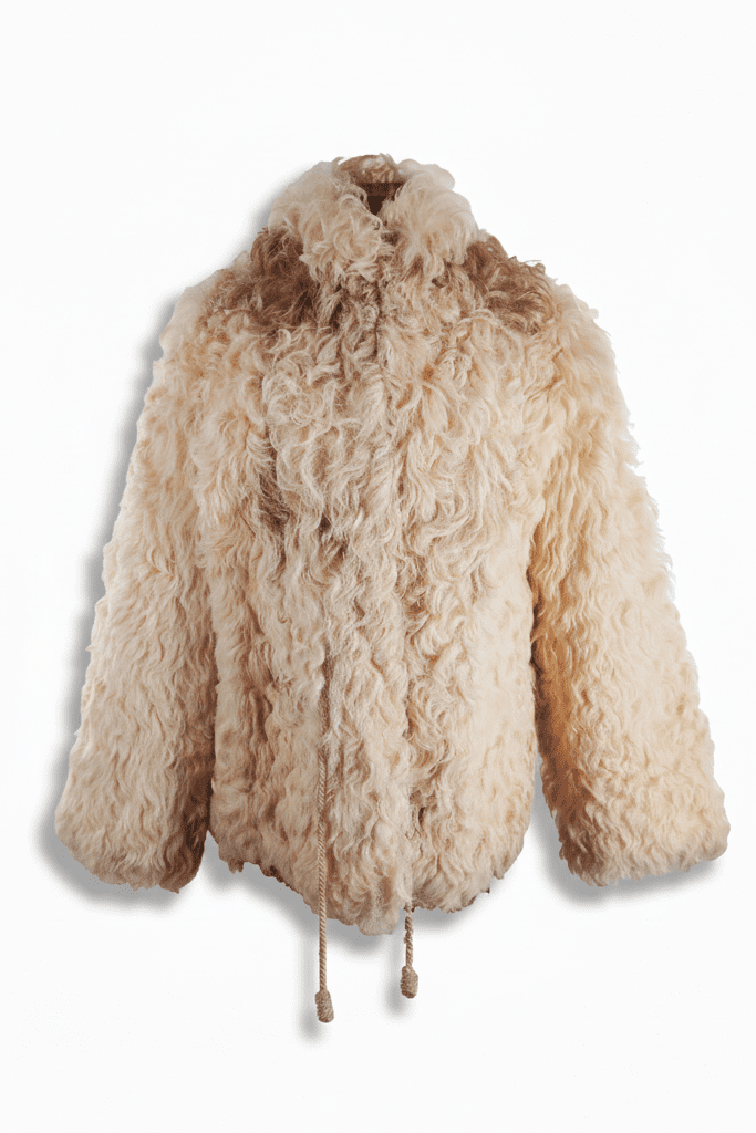 Mongolian Lamb Fur Coat / Small - Jade Vintage