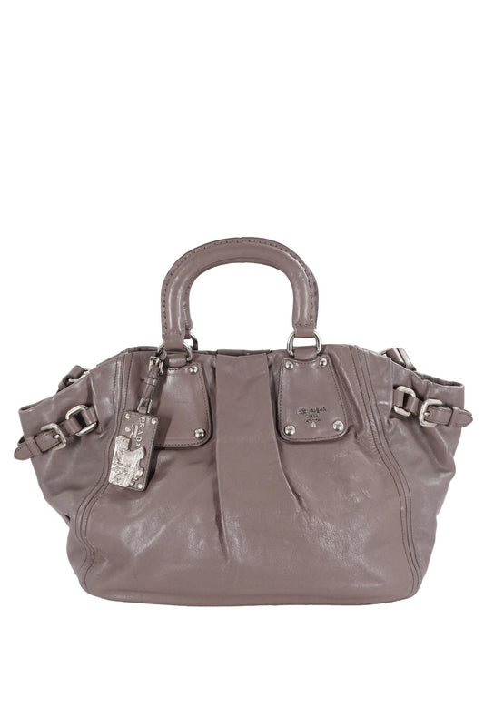 Prada Bambu Soft Calfskin Leather Tote Bag - Jade Vintage