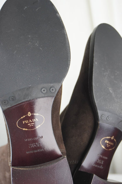 Prada Brown Boots / 36.5 - Jade Vintage