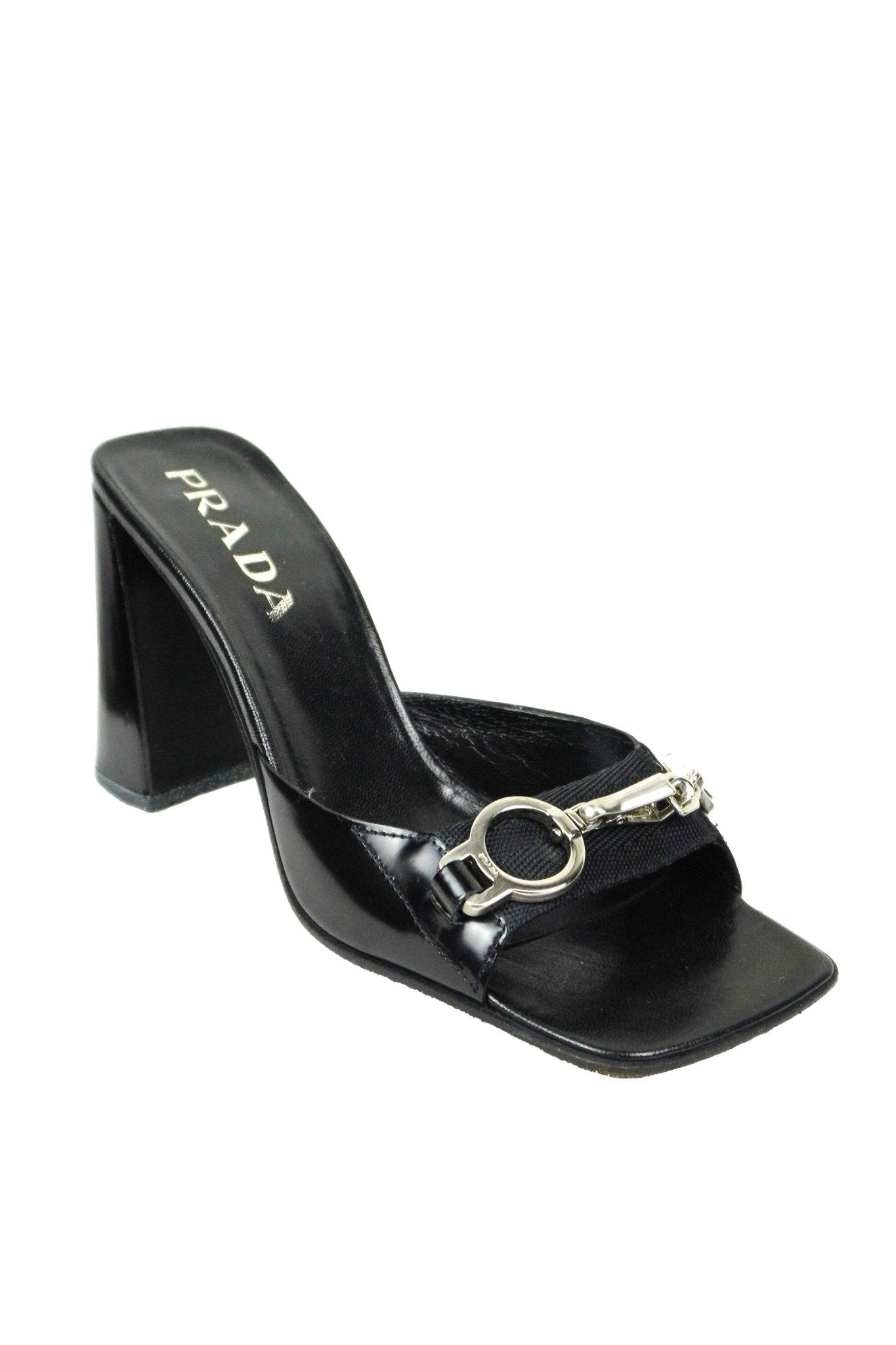 Prada Open Toe Heels / 35 - Jade Vintage