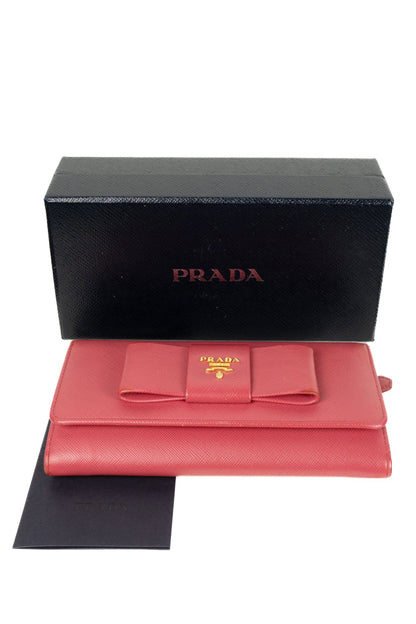 Prada Saffiano Lux Leather Continental Wallet - Jade Vintage