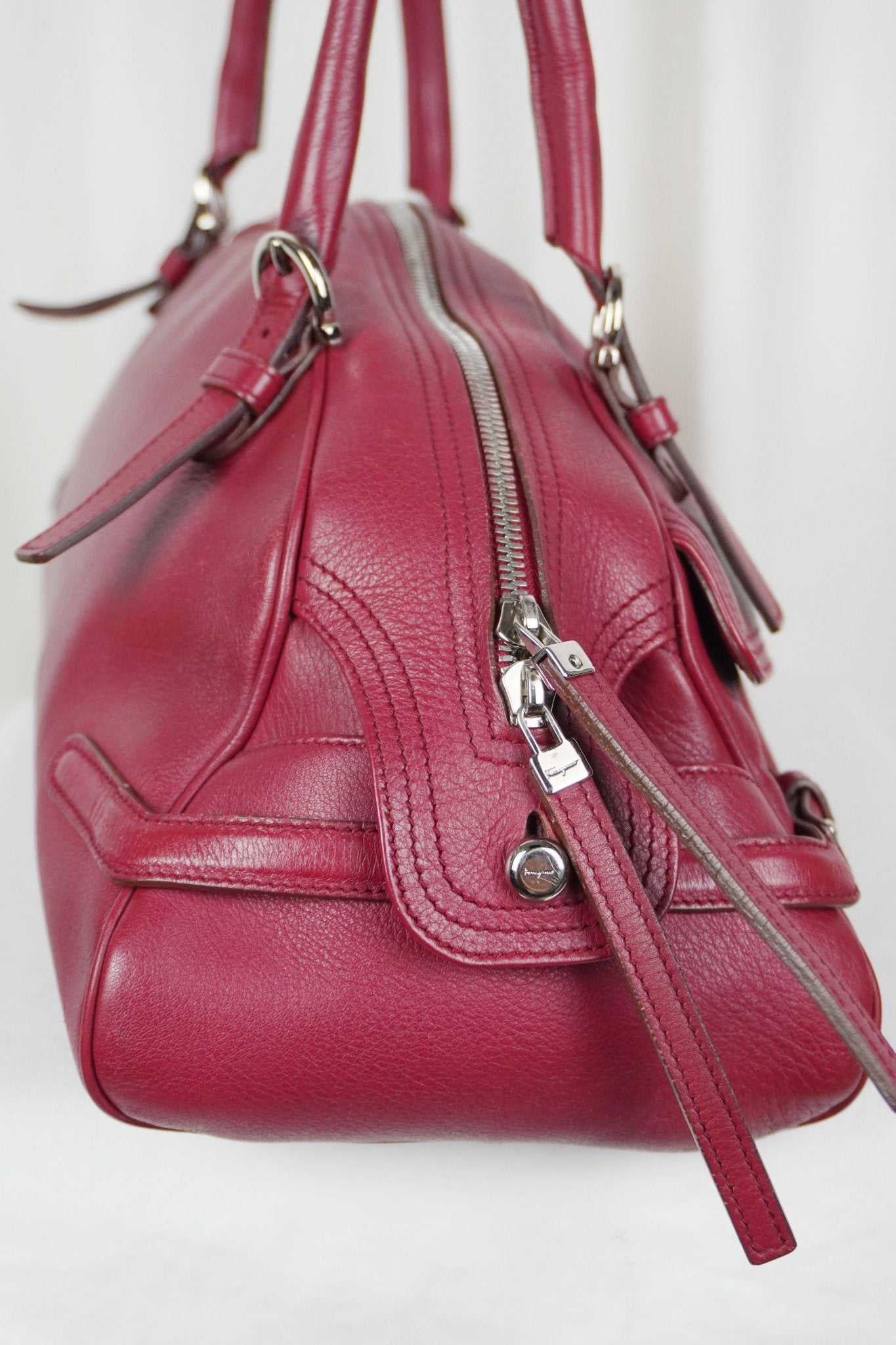 Salvatore Ferragamo Gancini Marisa Satchel - Jade Vintage