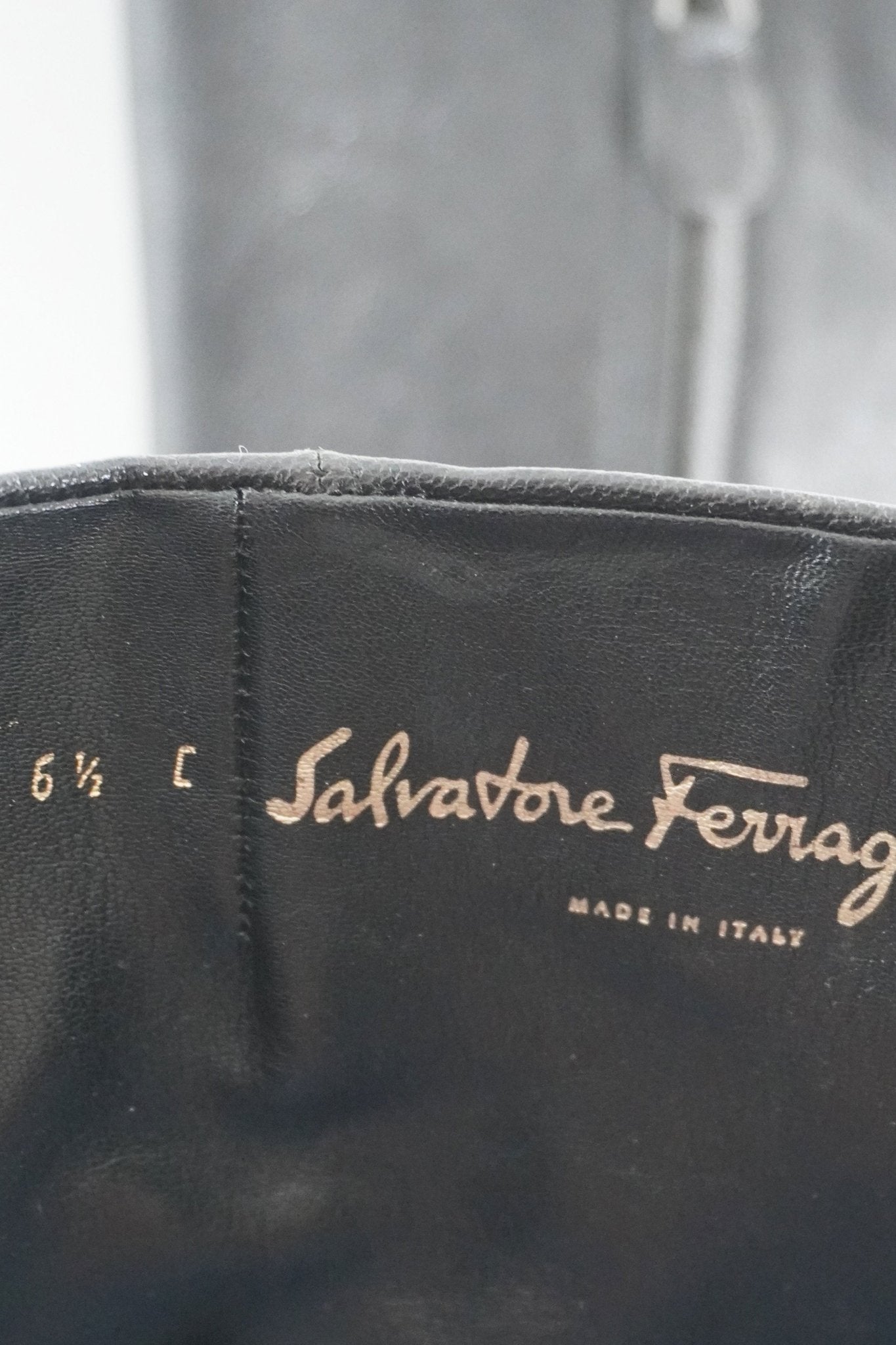 Salvatore Ferragamo Knee High Boots / 6.5 - Jade Vintage