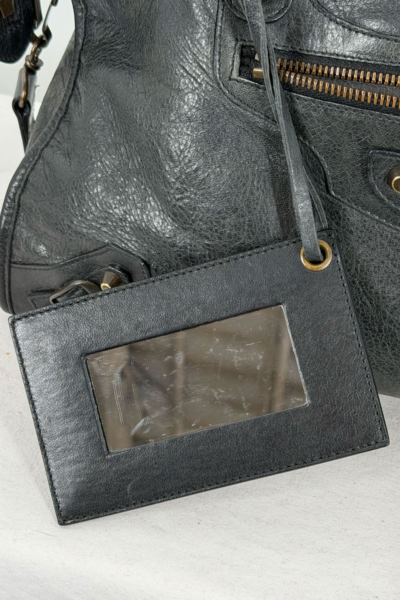 S/S 2009 Balenciaga City Bag Black G12 Brass Hardware - Jade Vintage