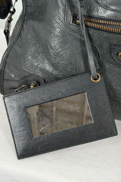 S/S 2009 Balenciaga City Bag Black G12 Brass Hardware - Jade Vintage