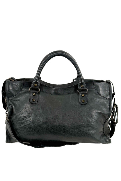 S/S 2009 Balenciaga City Bag Black G12 Brass Hardware - Jade Vintage