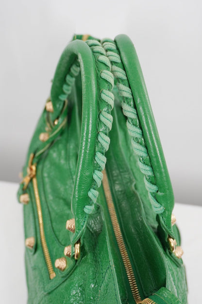 S/S 2015 Balenciaga Vert Trefle Medium City Giant 12 Gold Hardware - Jade Vintage