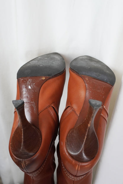 Vintage Celine Brown Boots / 37 - Jade Vintage