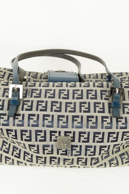 Vintage Fendi Zucchino Canvas Handbag - Jade Vintage