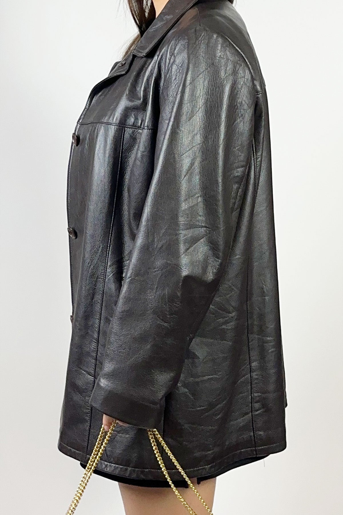 Brown Leather Jacket / Medium - Jade Vintage