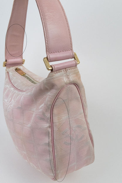 Chanel Pink Small Travel Ligne Hobo - Jade Vintage