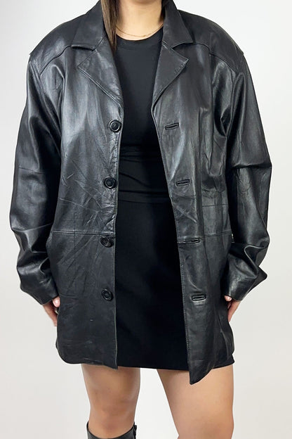 Men's Danier Leather Jacket / Small - Jade Vintage