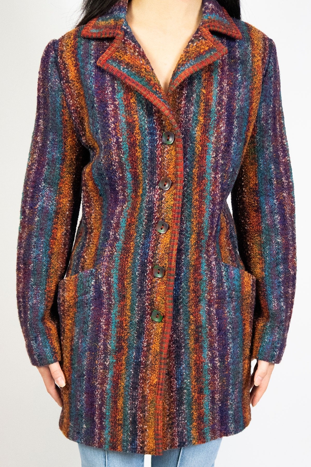 Missoni Wool Patterned Jacket Cardigan / 38 - Jade Vintage