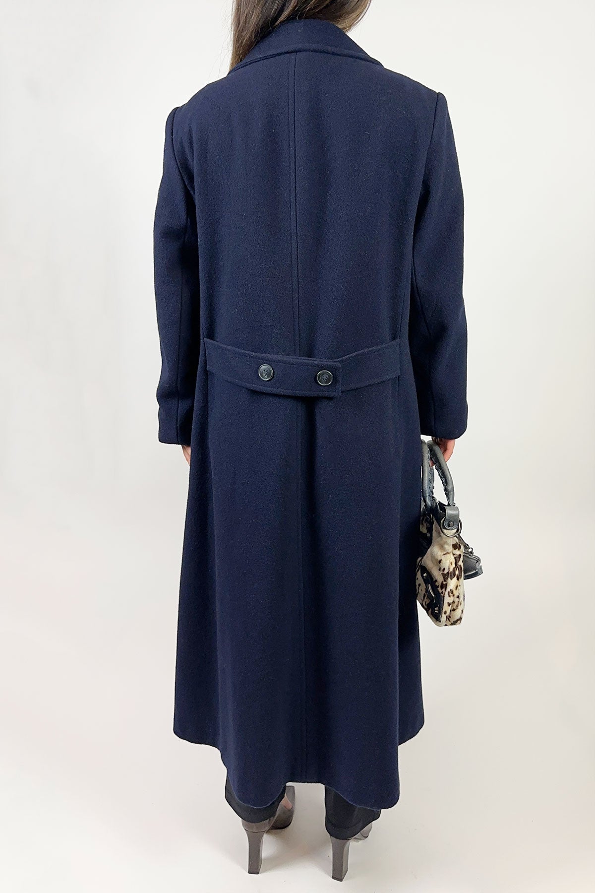 Navy Wool Coat / 16(US) - Jade Vintage
