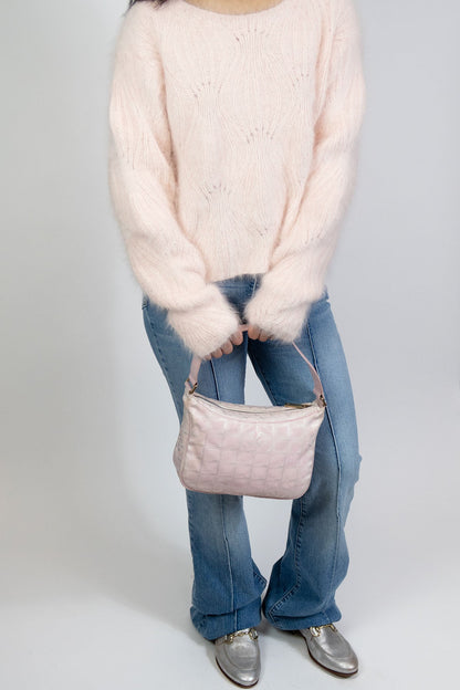 Pink Angora Sweater / Large - Jade Vintage
