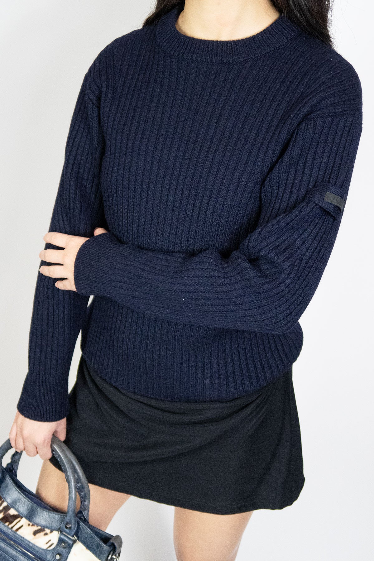 Prada Navy Wool Sweater / Mens 44 - Jade Vintage