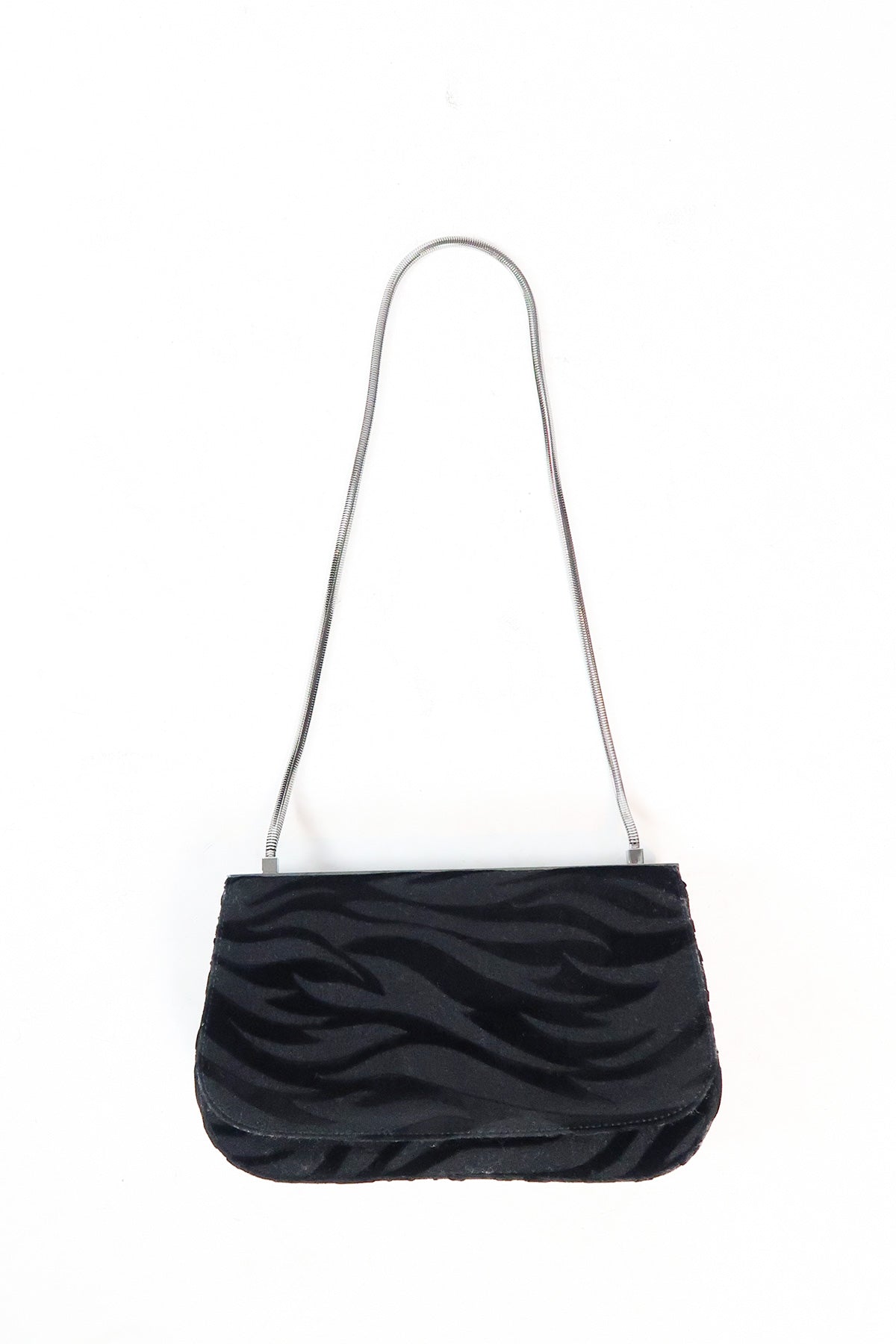 Salvatore Ferragamo Black Velvet Shoulder Bag - Jade Vintage