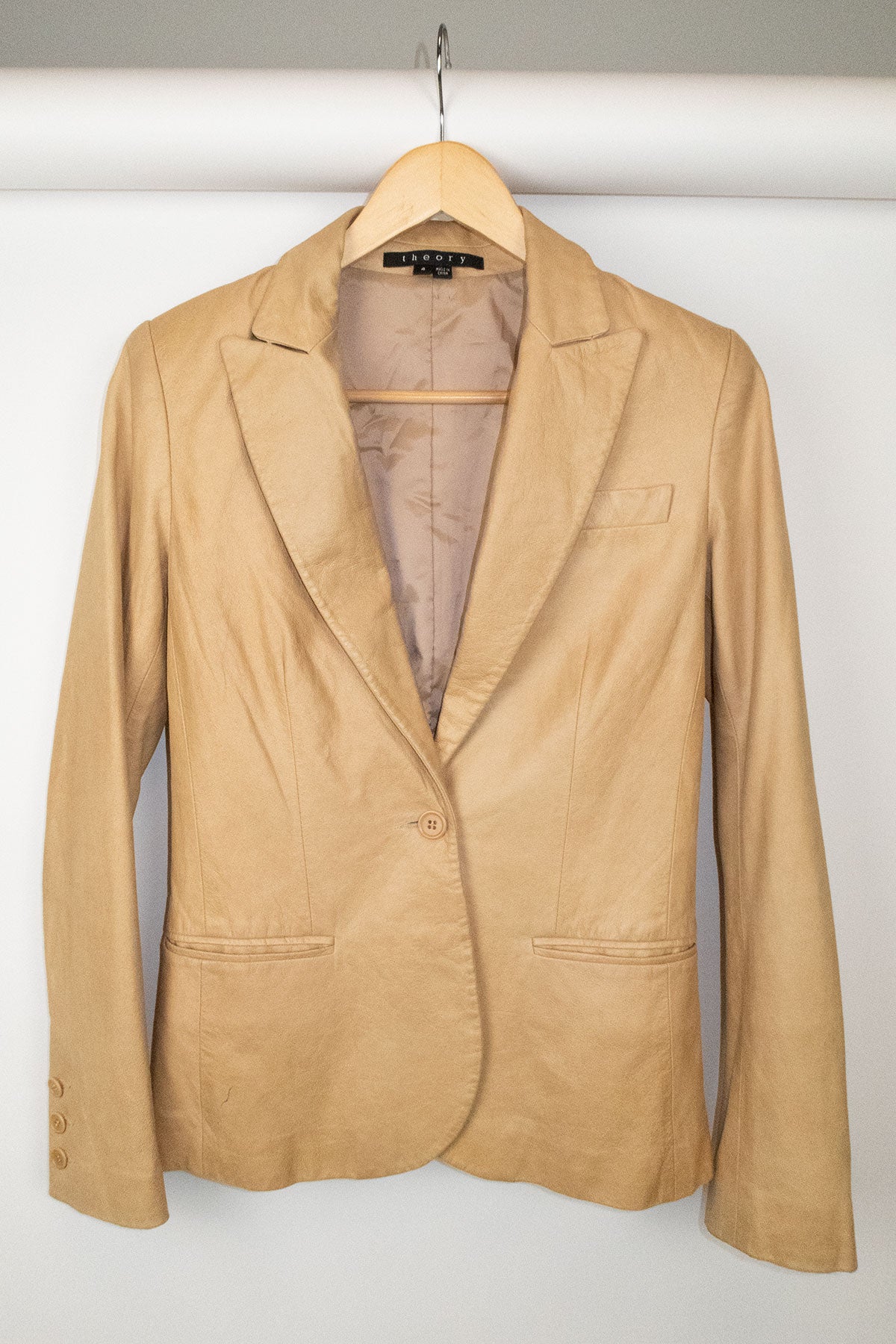 Theory Leather Jacket / XS - Jade Vintage