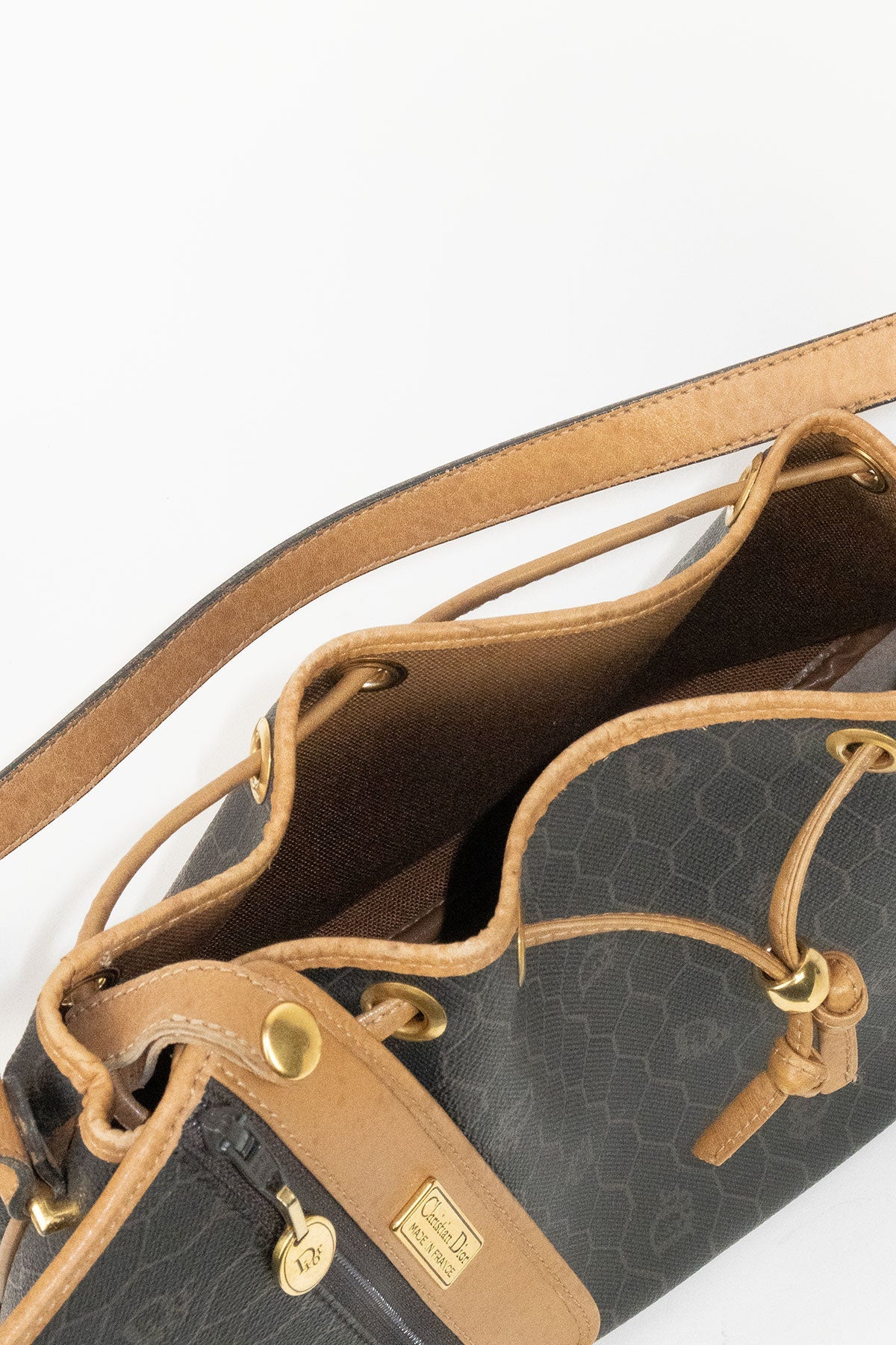 Vintage Christian Dior Honeycomb Bucket Bag - Jade Vintage