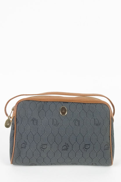 Vintage Christian Dior Honeycomb Canvas Crossbody Bag - Jade Vintage